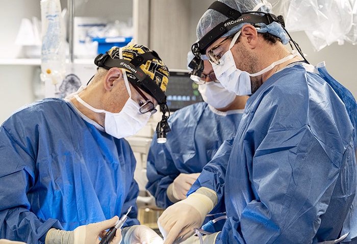 Surgeons performing sleep apnea surgery